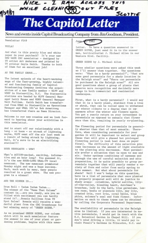 Capitol Letter June 1982