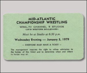 Ticket for wrestling
