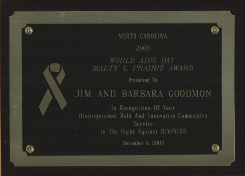 Award for Jim and Barbara Goodmon