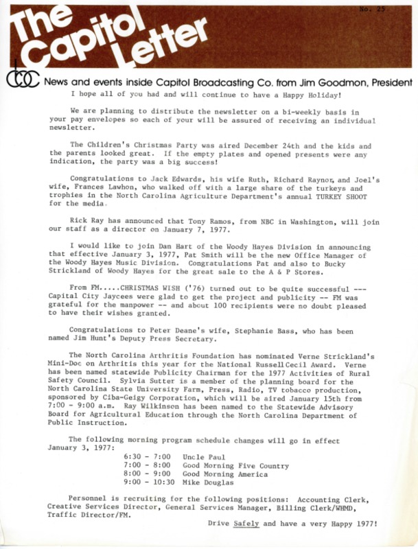Capitol Letter December 30 1976