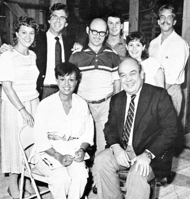 Charles Kuralt with staff at WRAL-TV