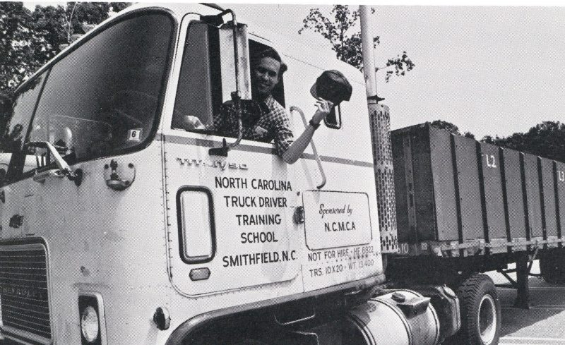 Dave Waters in truck driving school