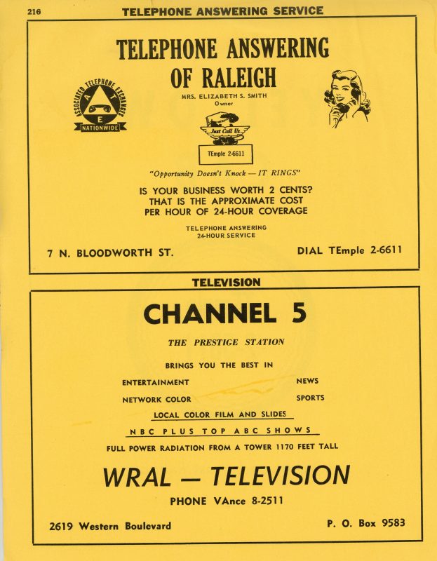 Early print ad for WRAL-TV