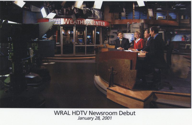 HDTV newscast debut with anchors on set