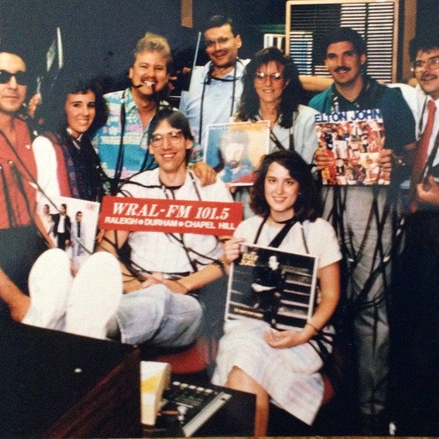 MIX 101.5 team in 1989