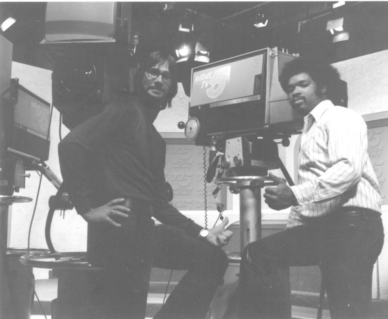 Staffers in news studio
