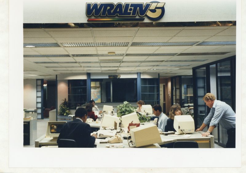 WRAL newsroom late 80s