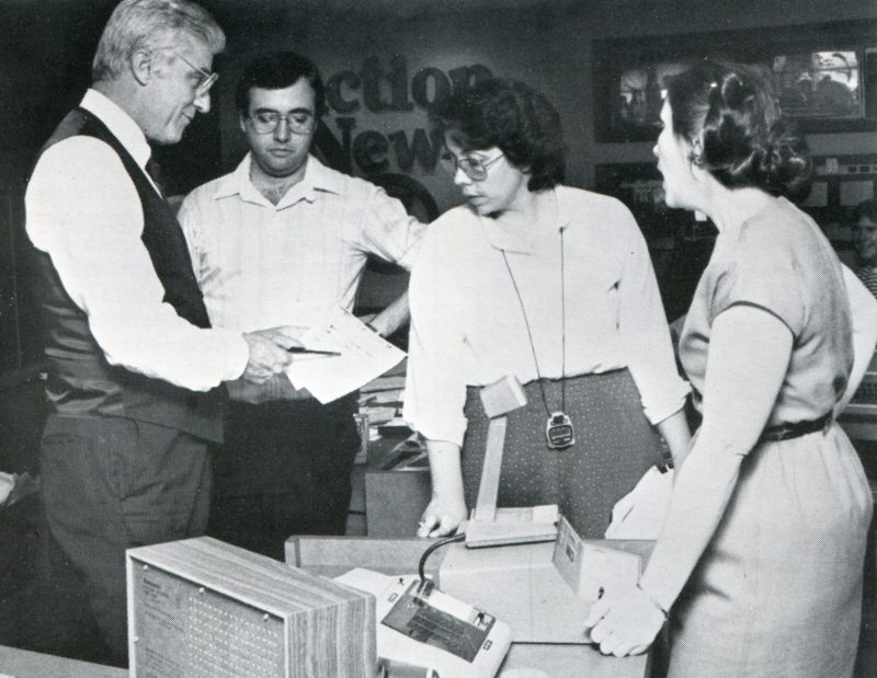 WRAL-TV News team at work covering 1984 primary