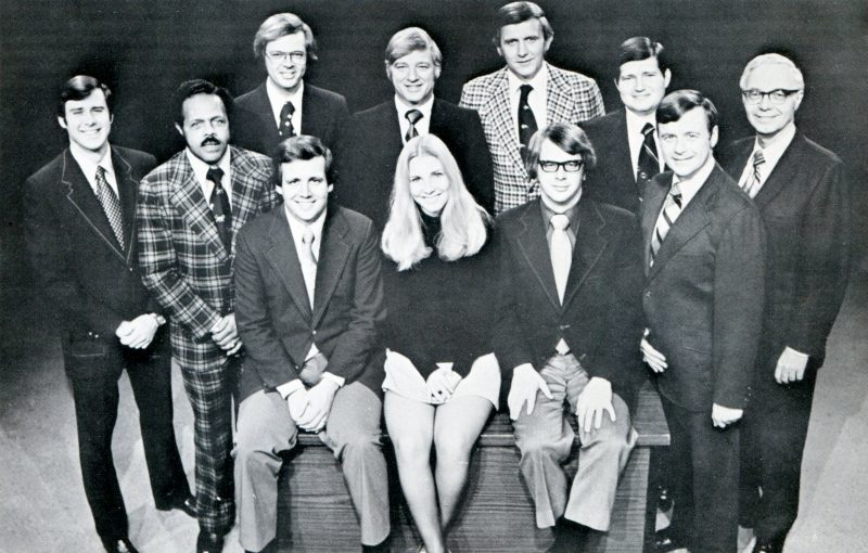WRAL-TV news team in 1973