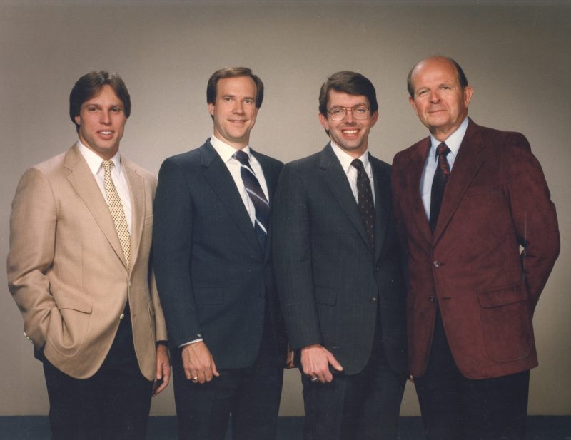 WRAL Weather team in 1980s